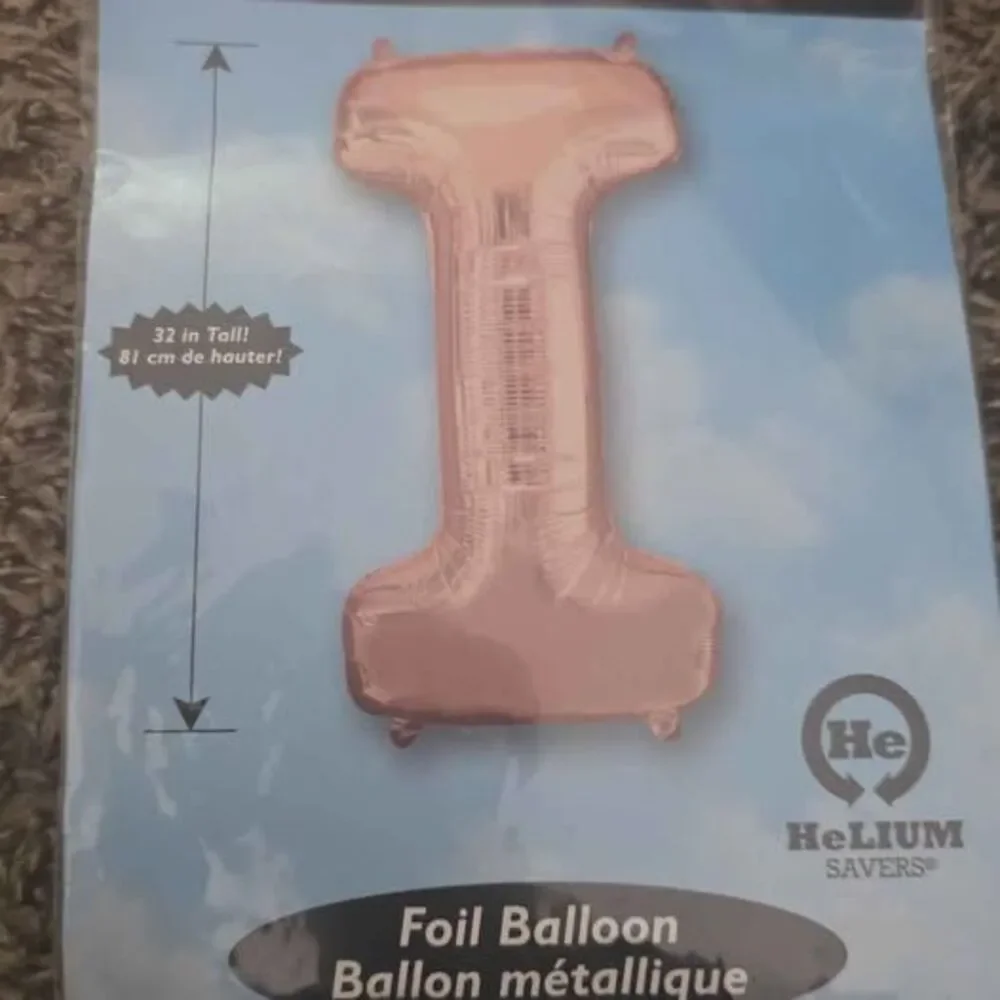 Anagram rose gold I helium balloon 32 inch tall